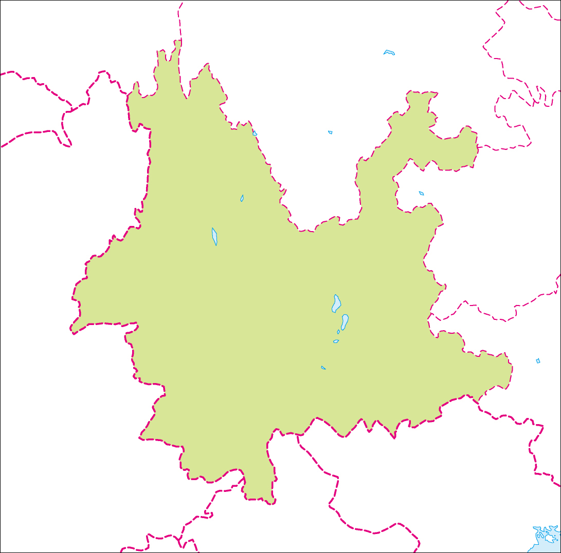 雲南省地図のフリーデータの画像