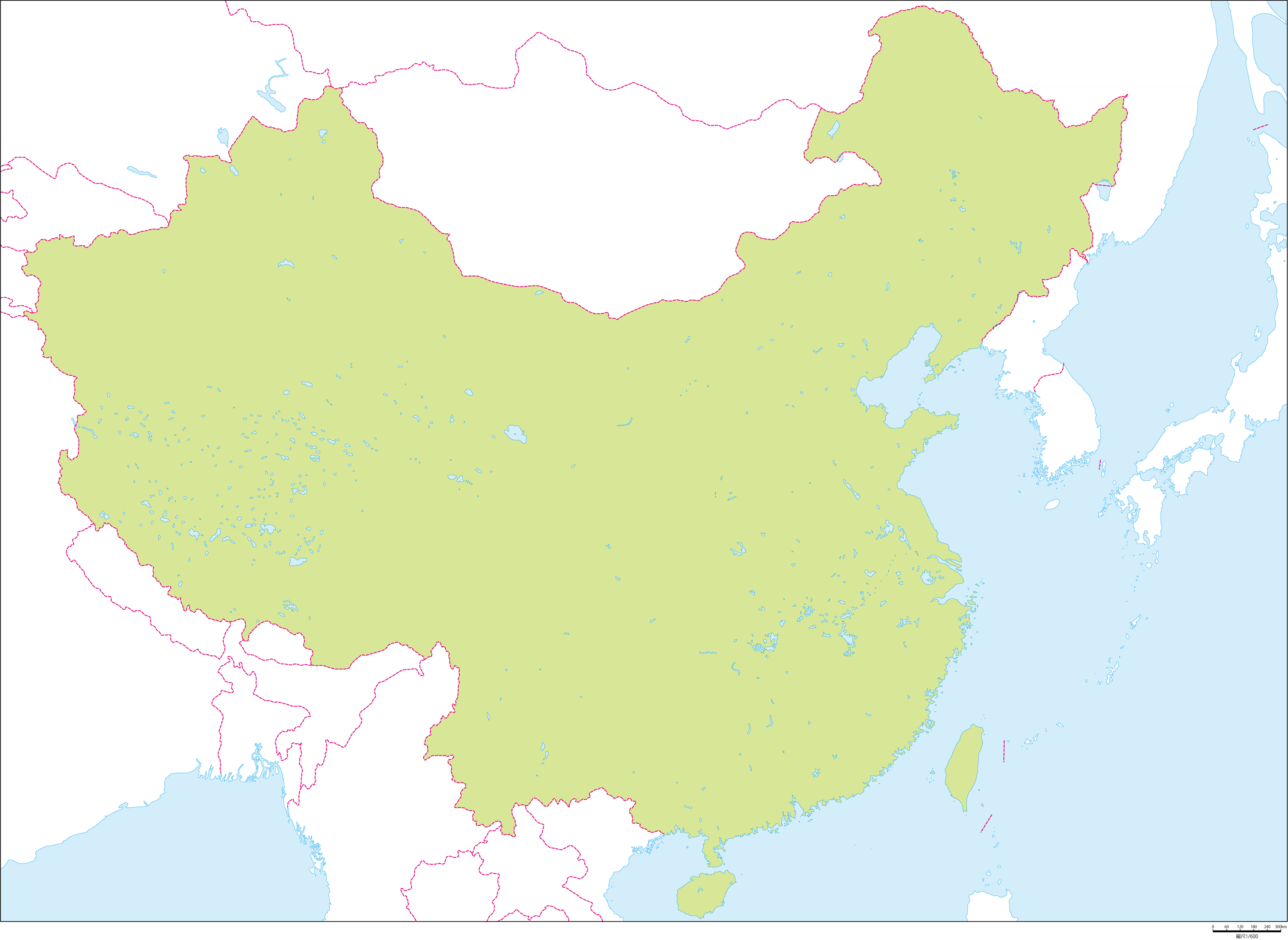 中華人民共和国全土地図の画像