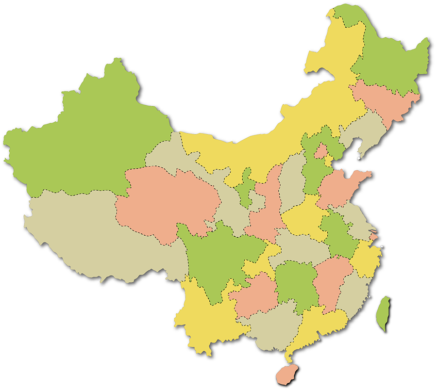 中国行政地区別地図