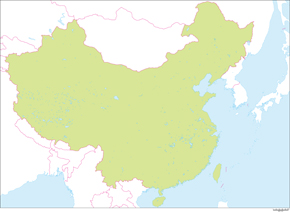 中華人民共和国全土地図の小さい画像