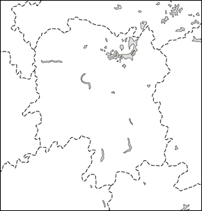 湖南省白地図の小さい画像
