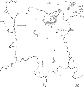 湖南省白地図(省都あり)の小さい画像