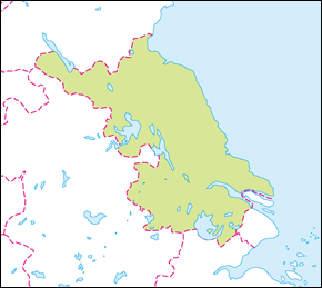 江蘇省地図の小さい画像