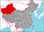 新疆ウイグル自治区の位置