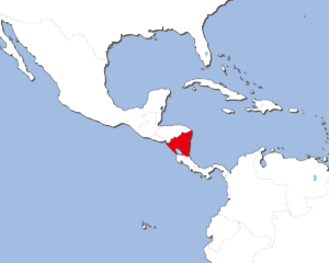 ニカラグアの地図