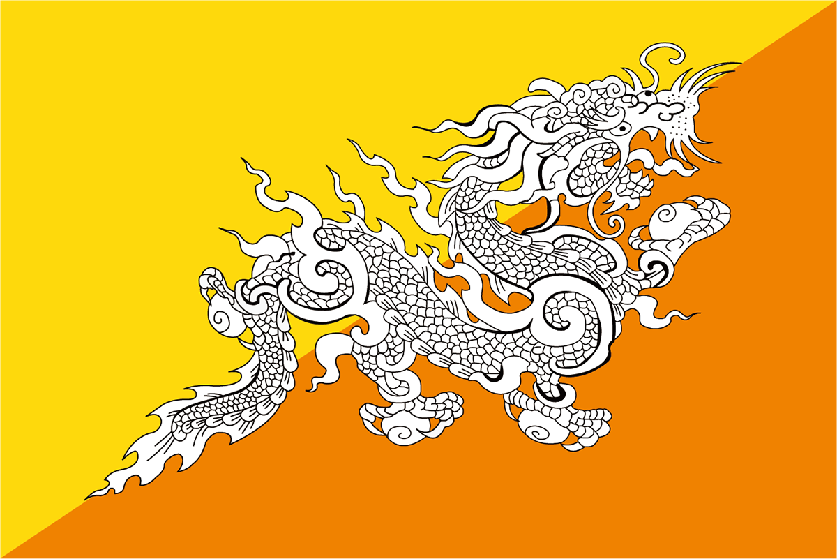 ブータンの国旗 | 意味やイラストのフリー素材など – 世界の国旗 
