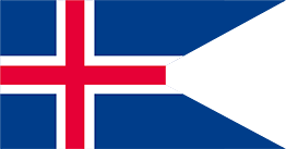 アイスランドの国旗-燕尾形