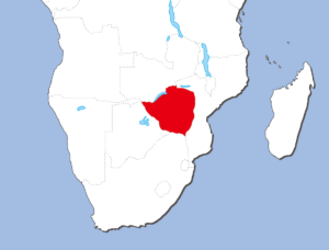 ジンバブエの地図