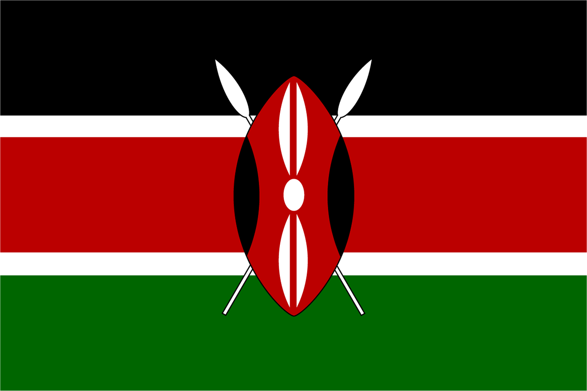 公式 世界の国旗 万国旗 ケニア 120×180cm