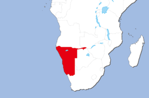 ナミビアの地図