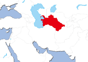 トルクメニスタンの地図