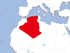 アルジェリアの地図