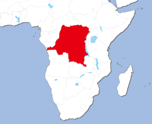 コンゴ民主共和国の地図