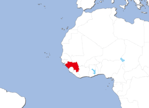 ギニアの地図