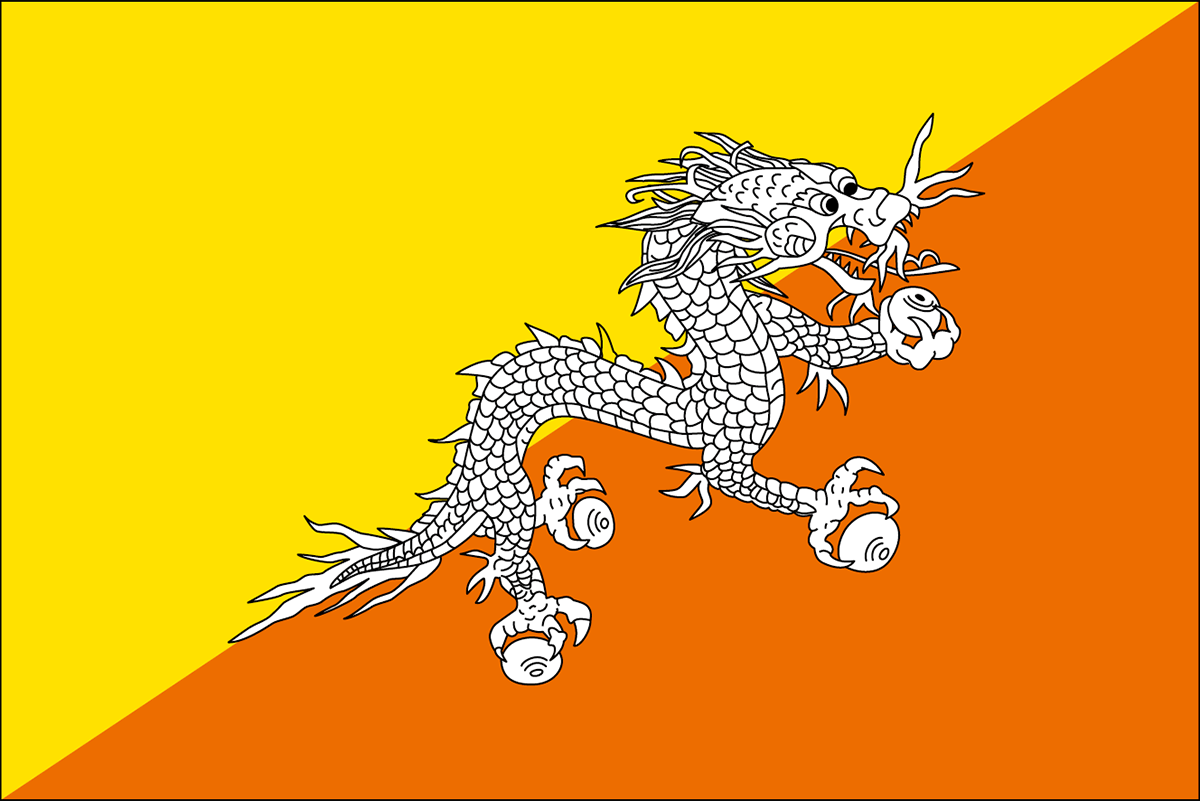 ブータンの国旗 | 意味やイラストのフリー素材など – 世界の国旗 