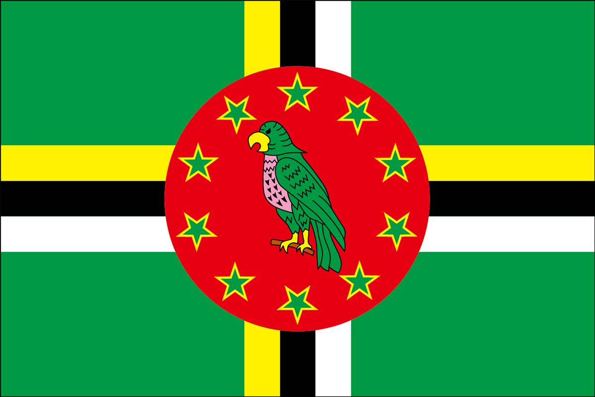 ドミニカの国旗 意味やイラストのフリー素材など 世界の国旗 世界の国旗