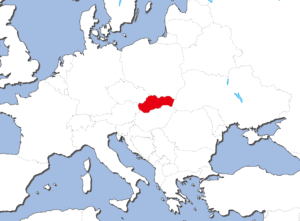 スロバキアの地図