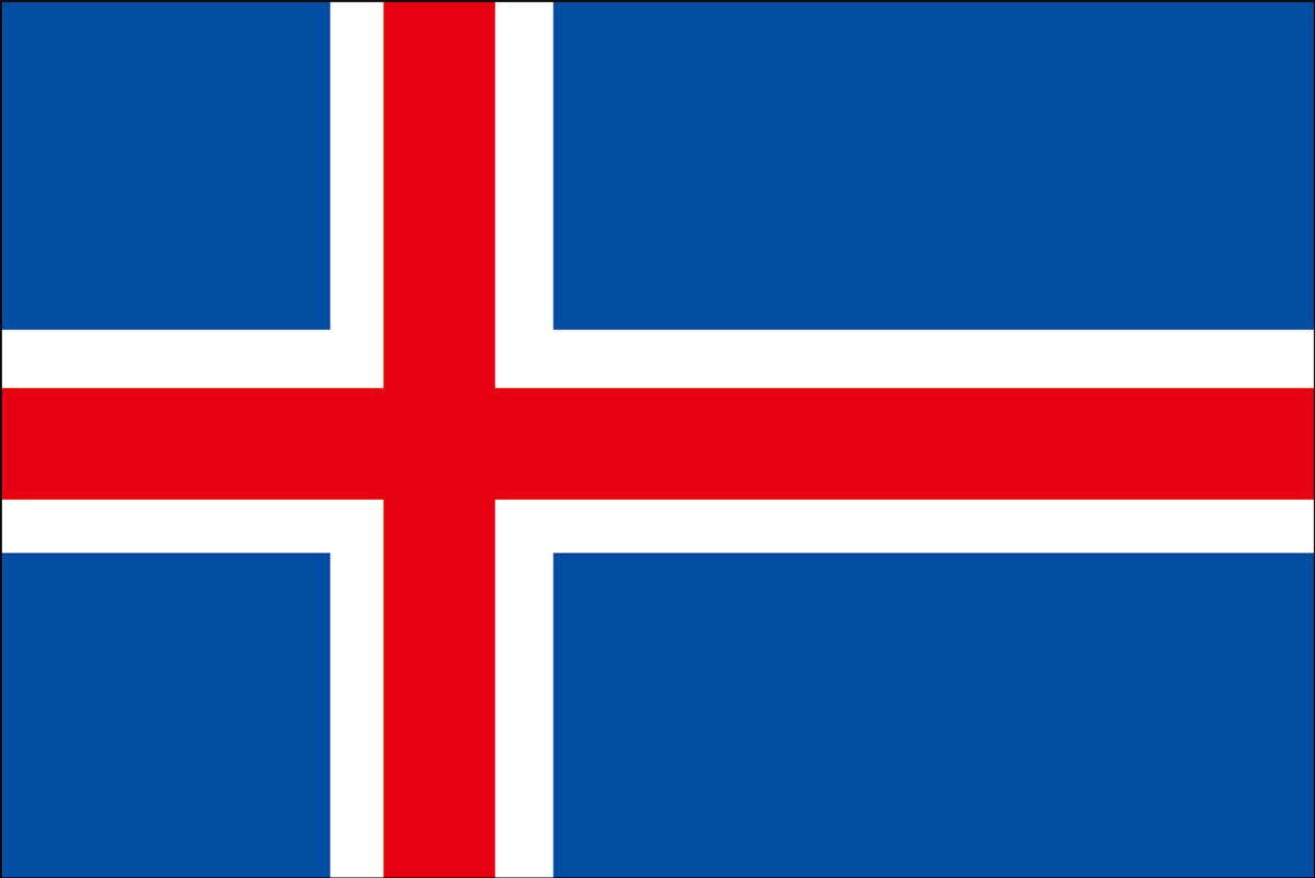 アイスランドの国旗 意味やイラストのフリー素材など 世界の国旗 世界の国旗