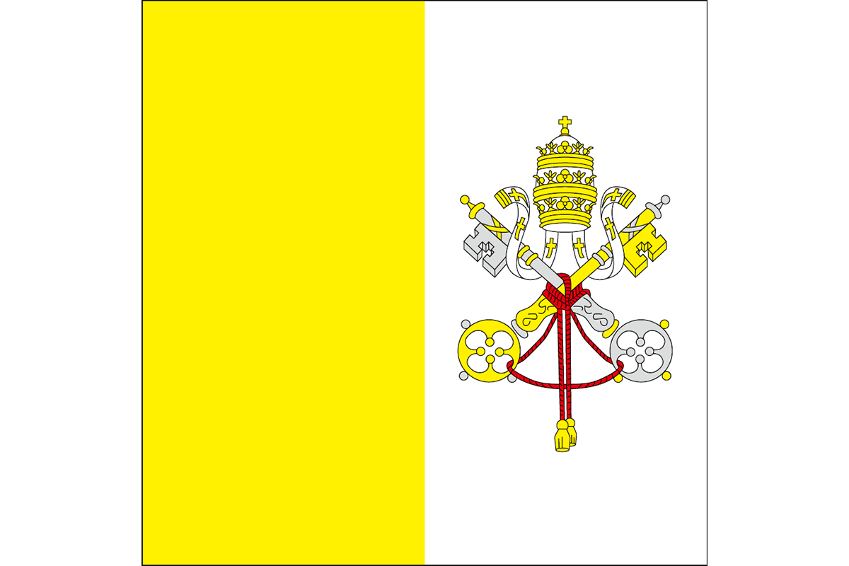 バチカン市国の国旗 世界の国旗 世界の国旗