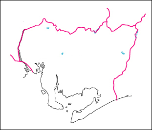 愛知県の地図 白地図