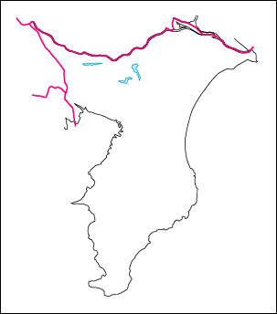 千葉県の地図 白地図