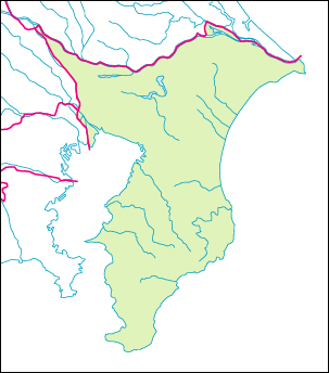 千葉県の地図 白地図