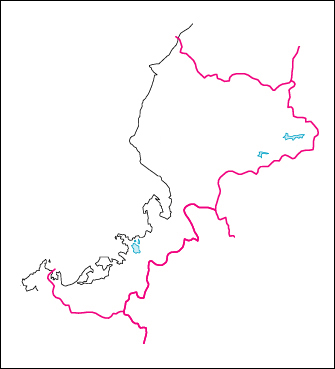 福井県の地図 白地図
