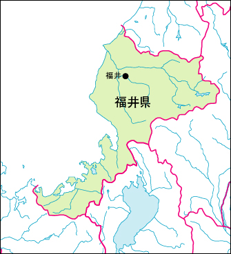 福井県の地図 白地図
