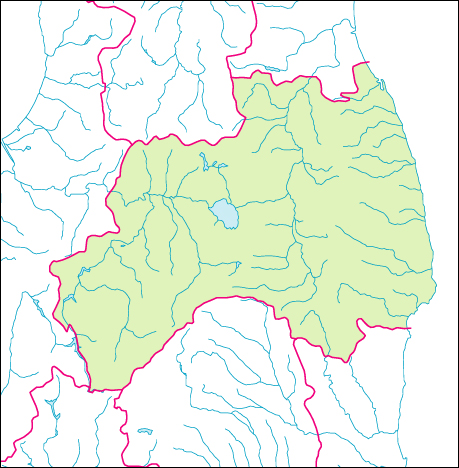 福島県の地図 白地図