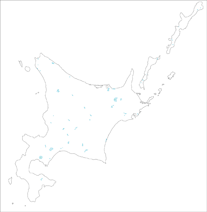 北海道の地図 白地図