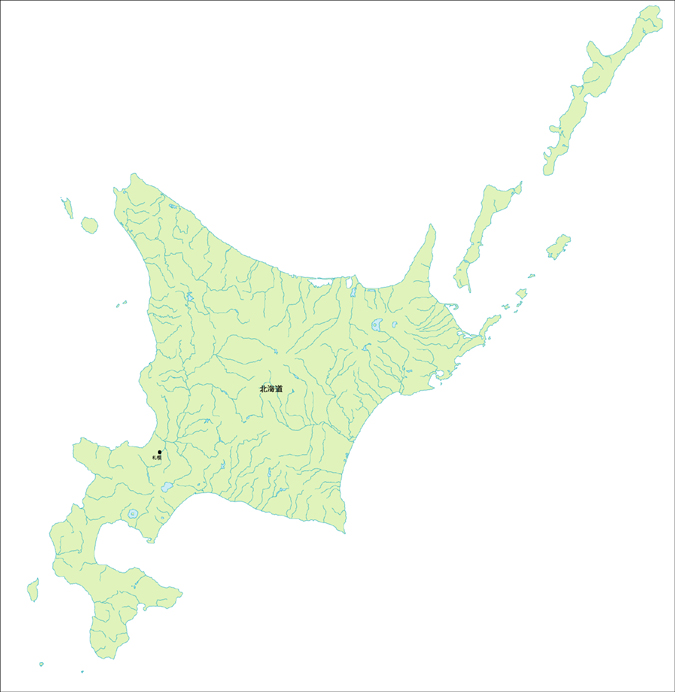 北海道の地図 白地図