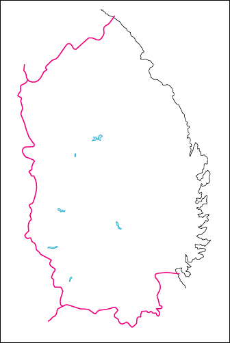 岩手県の地図 白地図