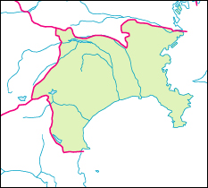 神奈川県の地図 白地図