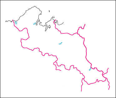 京都府の地図 白地図