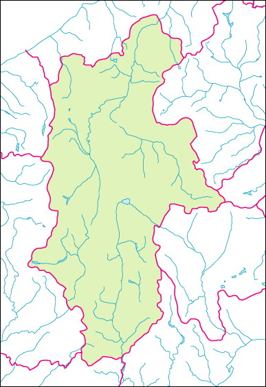 長野県の地図 白地図