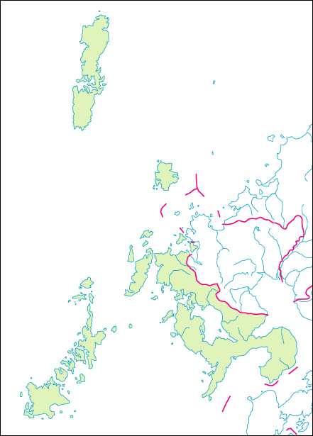 長崎県の地図 白地図