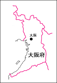 大阪府の地図 白地図