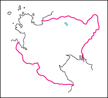 佐賀県の地図 白地図