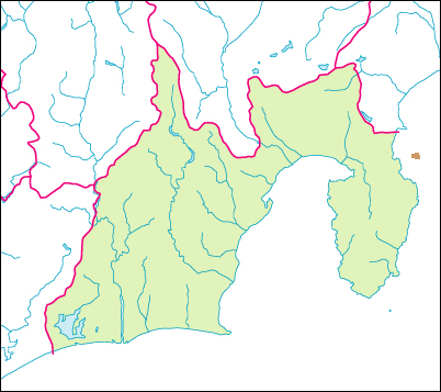 静岡県の地図 白地図