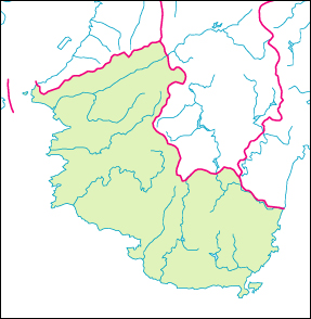 和歌山県の地図 白地図