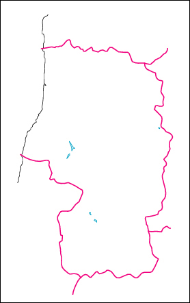 山形県の地図 白地図