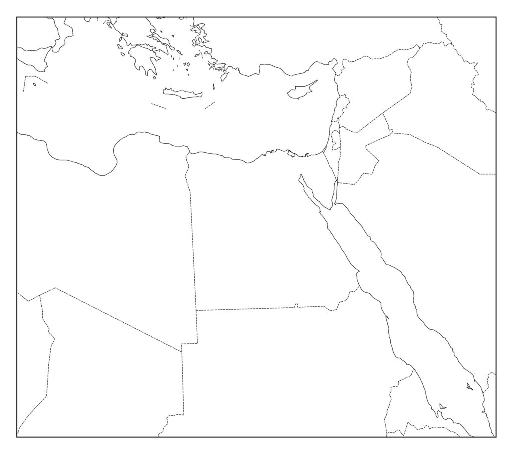 エジプトのフリー素材地図 世界地図