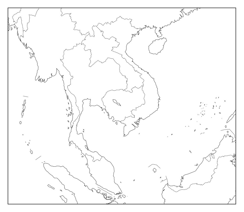 カンボジアのフリー素材地図 世界地図