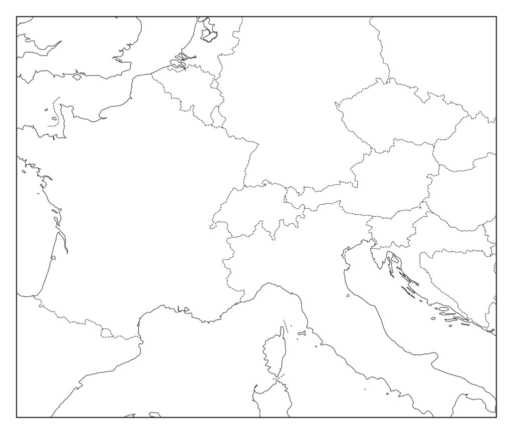 スイスのフリー素材地図 世界地図