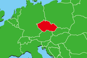 オーストリアのフリー素材地図 世界地図