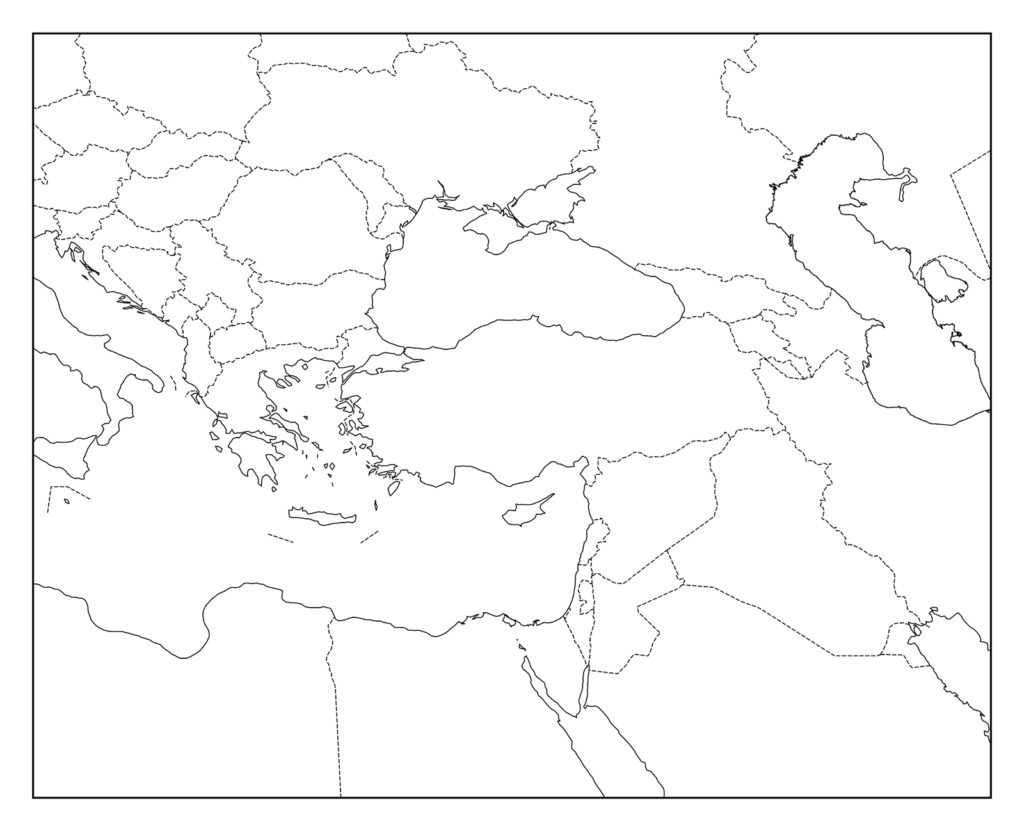トルコのフリー素材地図 世界地図