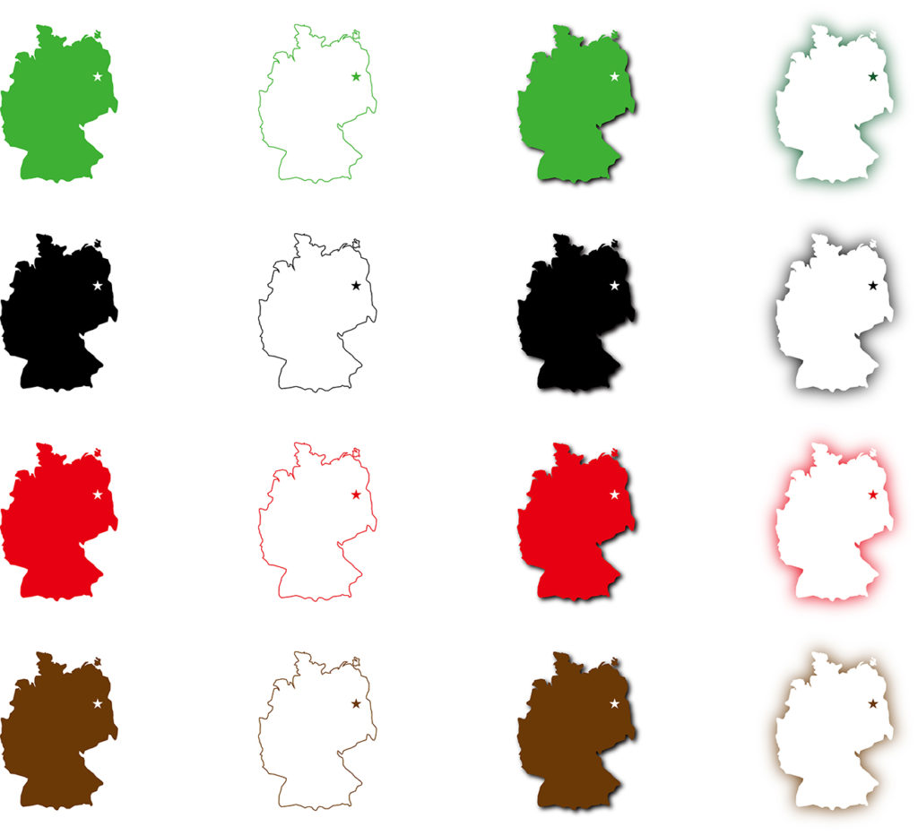 ドイツのフリー素材地図 | 世界地図
