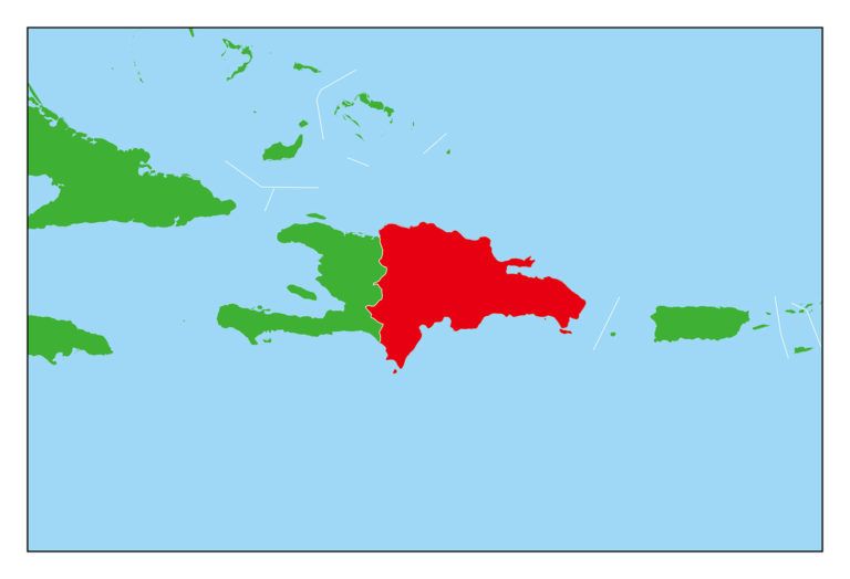 ドミニカ共和国のフリー素材地図