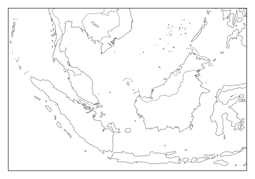 マレーシアのフリー素材地図 世界地図
