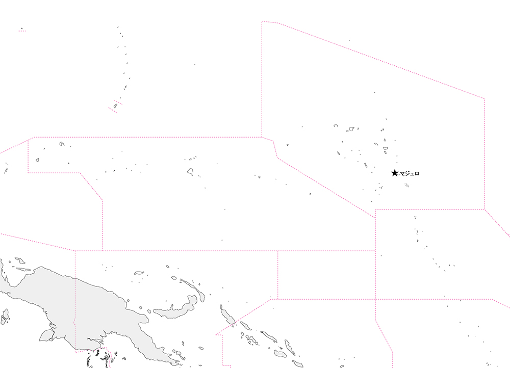 マーシャル諸島の白地図 世界地図